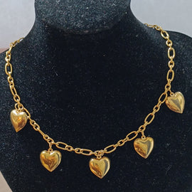 collier biblou en coeur