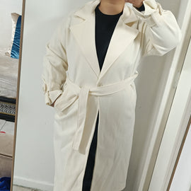 Manteau solide langue blanc